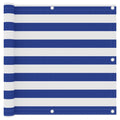 Vidaxl balkonscherm 90x600 cm oxford stof wit en blauw