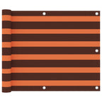 Vidaxl balkonscherm 75x300 cm oxford stof oranje en bruin