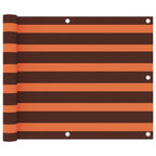 Vidaxl balkonscherm 75x400 cm oxford stof oranje en bruin