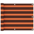Vidaxl balkonscherm 75x600 cm oxford stof oranje en bruin