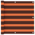 Vidaxl balkonscherm 90x300 cm oxford stof oranje en bruin