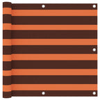 Vidaxl balkonscherm 90x600 cm oxford stof oranje en bruin