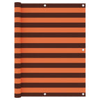 Vidaxl balkonscherm 120x600 cm oxford stof oranje en bruin