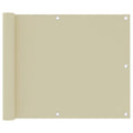 Vidaxl balkonscherm 75x500 cm oxford stof crème