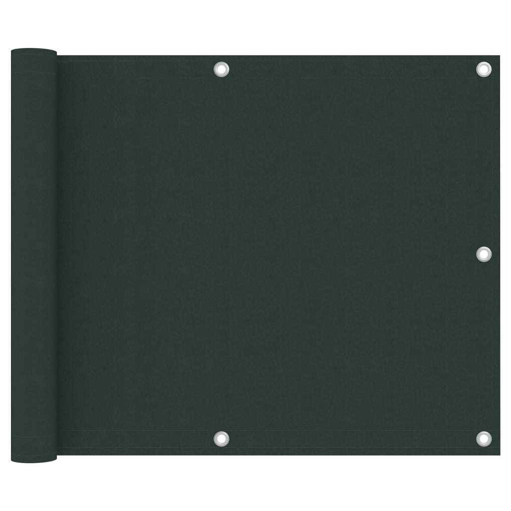 Vidaxl balkonscherm 75x600 cm oxford stof donkergroen