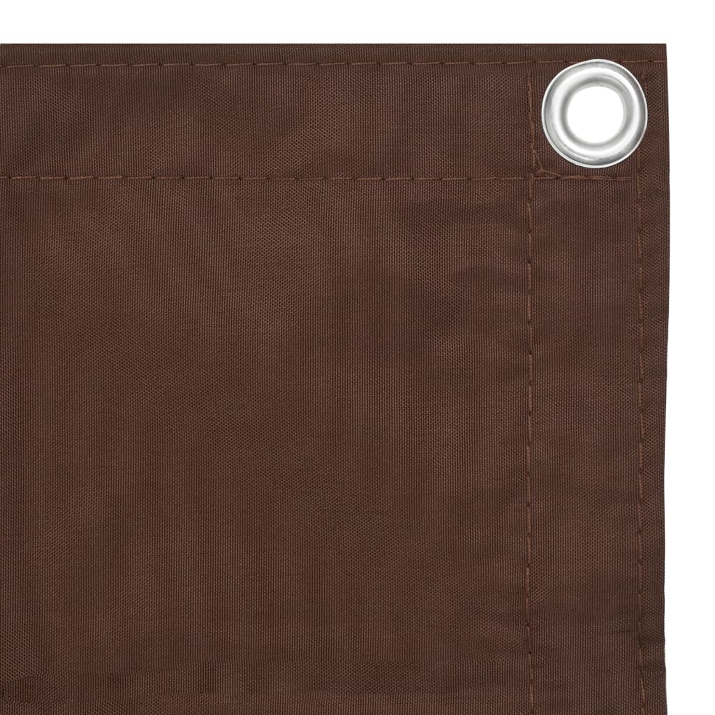 Vidaxl balkonscherm 75x600 cm oxford stof bruin