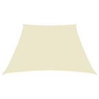 Vidaxl zonnezeil trapezium 3 5x4 m oxford stof crèmekleurig