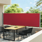 Vidaxl tuinscherm uittrekbaar 140x600 cm rood