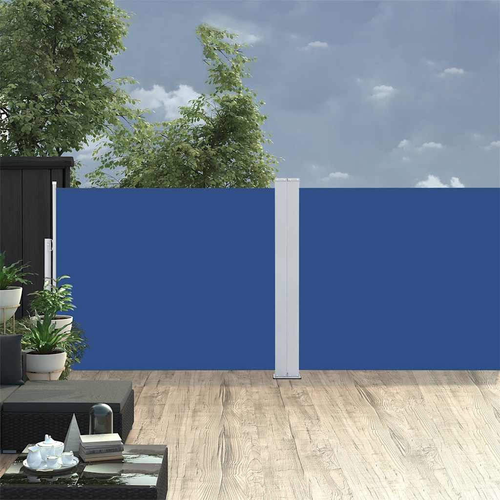 Vidaxl tuinscherm uittrekbaar 170x1200 cm blauw