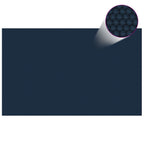 Vidaxl zwembadfolie solar drijvend 800x500 cm pe zwart en blauw