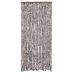 Vidaxl vliegengordijn 90x220 cm chenille bruin en wit