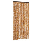 Vidaxl vliegengordijn 90x220 cm chenille oker en wit