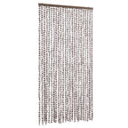 Vidaxl vliegengordijn 100x220 cm chenille taupe en wit