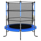 Vidaxl trampoline met veiligheidsnet rond 140x160 cm blauw