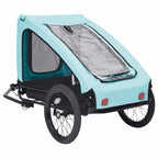 Vidaxl hondenfietstrailer blauw en zwart