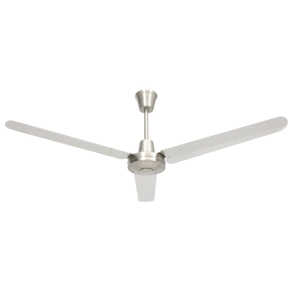 VidaXL Plafondventilator 142 cm zilverkleurig