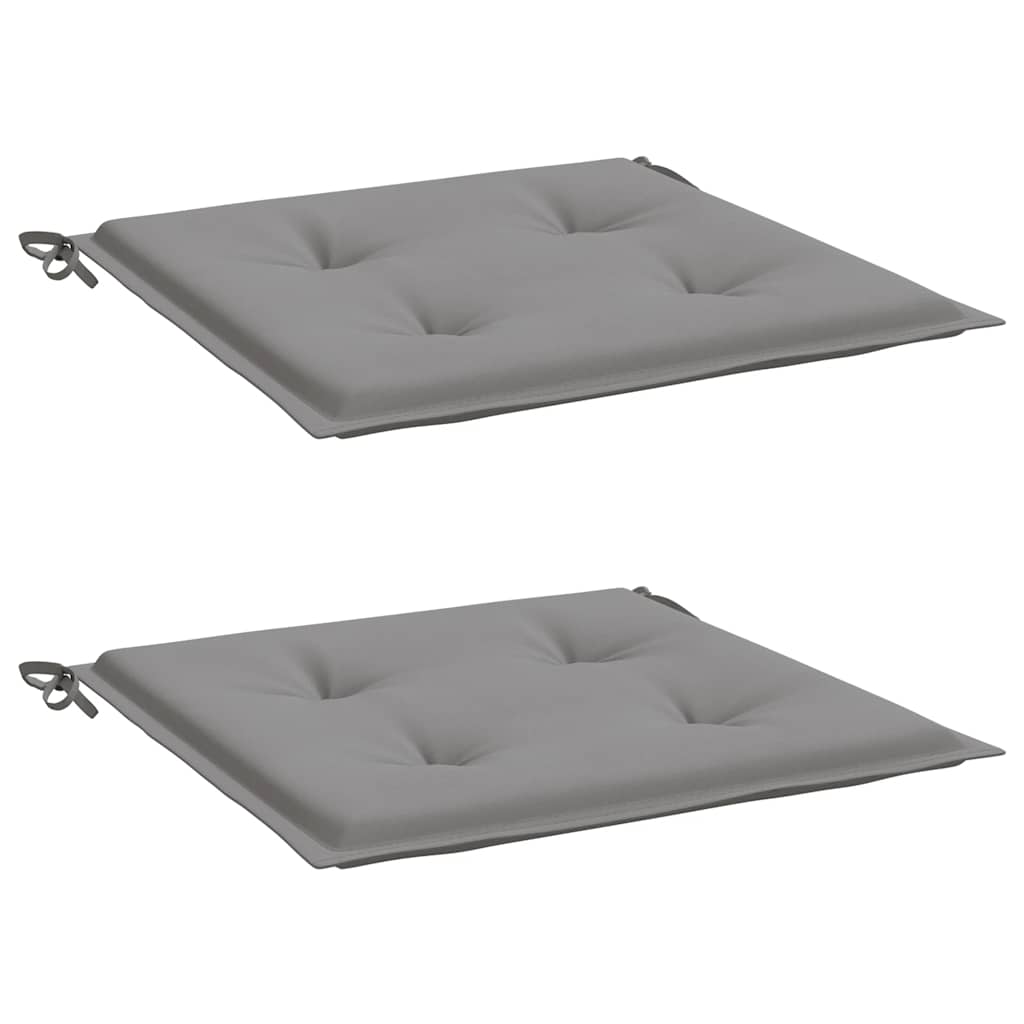 Vidaxl tuinstoelkussens 2 st 40x40x4 cm oxford stof grijs
