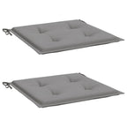 Vidaxl tuinstoelkussens 2 st 40x40x4 cm oxford stof grijs