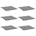 Vidaxl tuinstoelkussens 6 st 40x40x4 cm oxford stof grijs