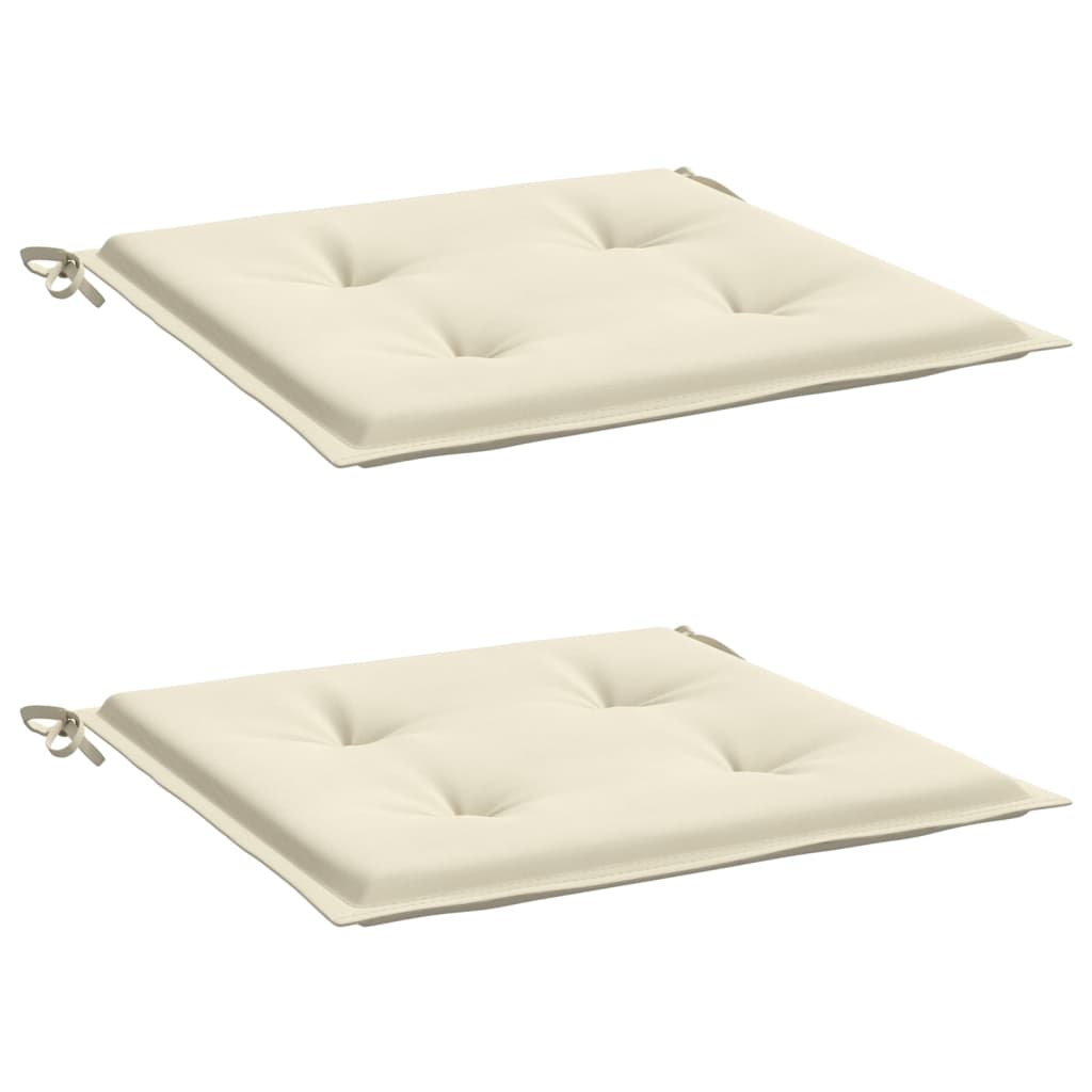 Vidaxl tuinstoelkussens 2 st 40x40x4 cm oxford stof crèmekleurig