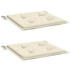 Vidaxl tuinstoelkussens 2 st 40x40x4 cm oxford stof crèmekleurig