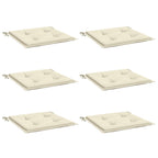 Vidaxl tuinstoelkussens 6 st 40x40x4 cm oxford stof crèmekleurig