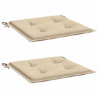 Vidaxl tuinstoelkussens 2 st 40x40x4 cm oxford stof beige