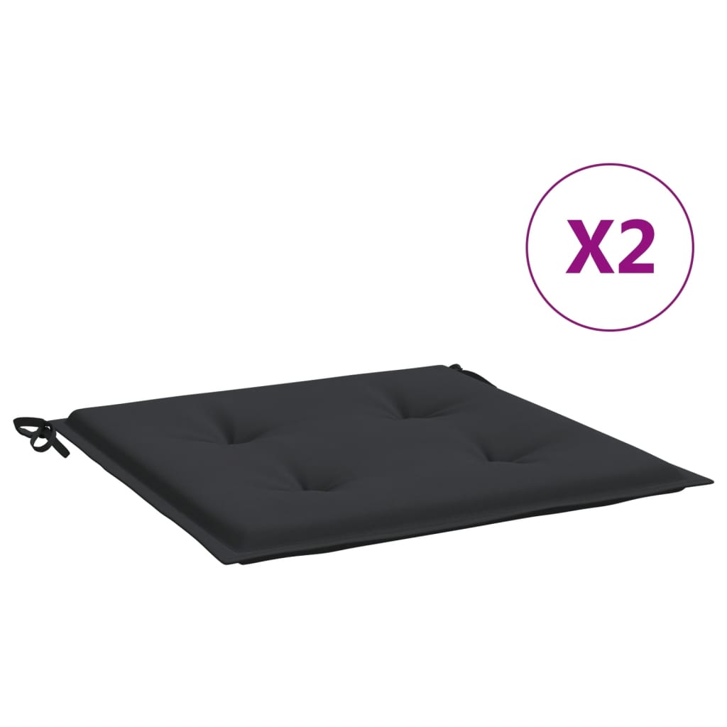 Vidaxl tuinstoelkussens 2 st 40x40x4 cm oxford stof zwart