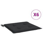 Vidaxl tuinstoelkussens 6 st 40x40x4 cm oxford stof zwart