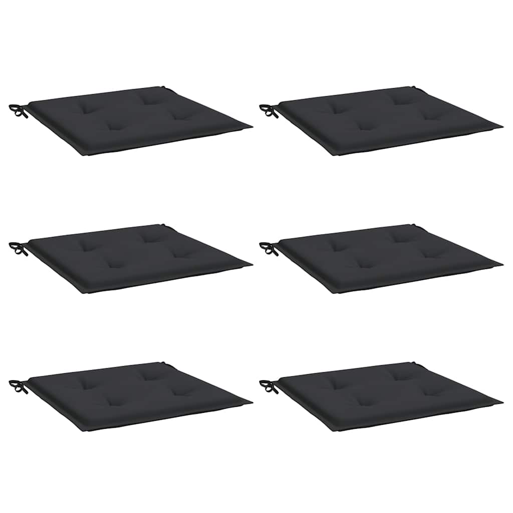 Vidaxl tuinstoelkussens 6 st 40x40x4 cm oxford stof zwart