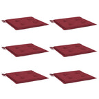 Vidaxl tuinstoelkussens 6 st 40x40x4 cm oxford stof wijnrood