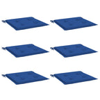 Vidaxl tuinstoelkussens 6 st 40x40x4 cm oxford stof koningsblauw