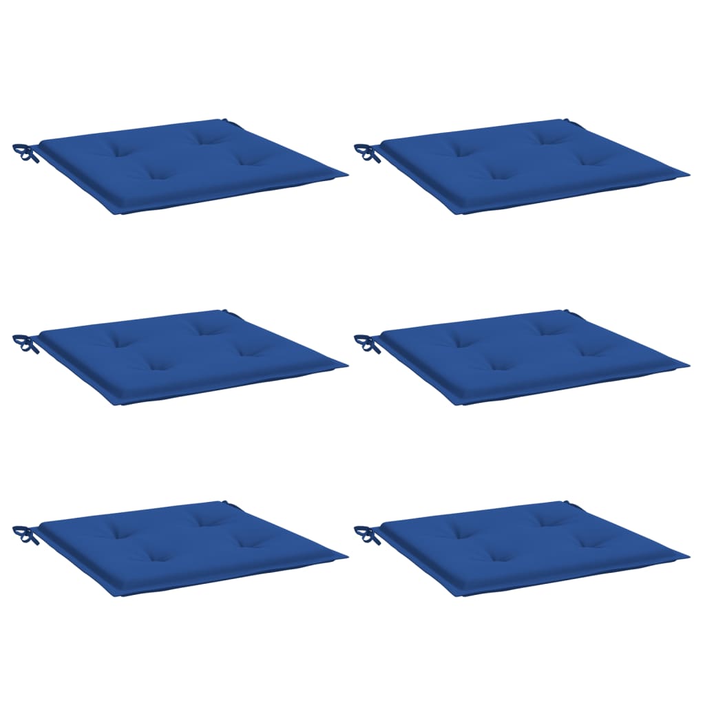 Vidaxl tuinstoelkussens 6 st 40x40x4 cm oxford stof koningsblauw