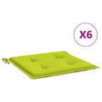 Vidaxl tuinstoelkussens 6 st 40x40x4 cm oxford stof felgroen
