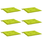 Vidaxl tuinstoelkussens 6 st 40x40x4 cm oxford stof felgroen