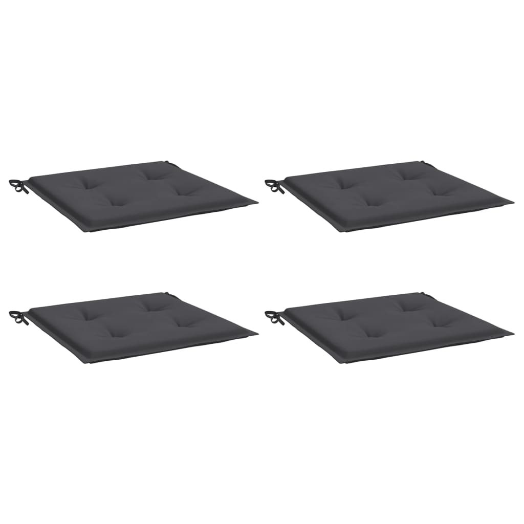 Vidaxl tuinstoelkussens 4 st 50x50x4 cm oxford stof antracietkleurig