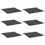 Vidaxl tuinstoelkussens 6 st 50x50x4 cm oxford stof antracietkleurig