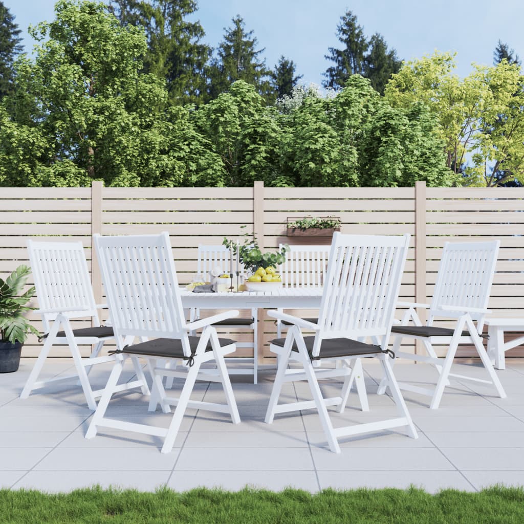 Vidaxl tuinstoelkussens 6 st 50x50x4 cm oxford stof antracietkleurig