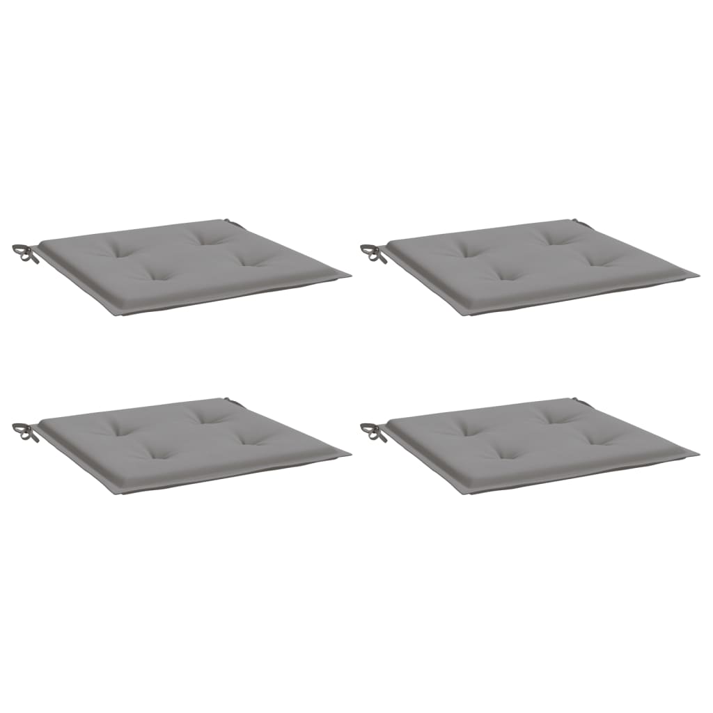 Vidaxl tuinstoelkussens 4 st 50x50x4 cm oxford stof grijs