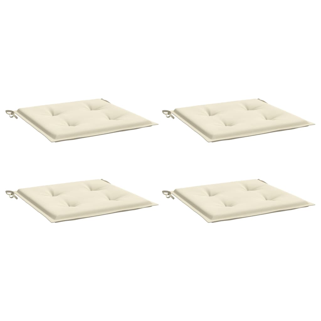 Vidaxl tuinstoelkussens 4 st 50x50x4 cm oxford stof crèmekleurig