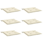 Vidaxl tuinstoelkussens 6 st 50x50x2 cm oxford stof crèmekleurig