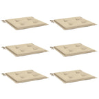 Vidaxl tuinstoelkussens 6 st 50x50x4 cm oxford stof beige