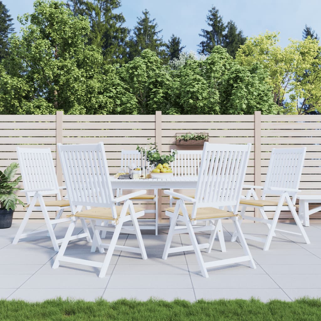 Vidaxl tuinstoelkussens 6 st 50x50x4 cm oxford stof beige