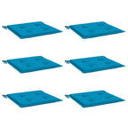 Vidaxl tuinstoelkussens 6 st 50x50x4 cm oxford stof blauw