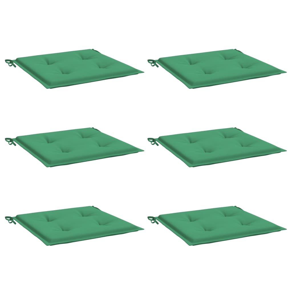 Vidaxl tuinstoelkussens 6 st 50x50x4 cm oxford stof groen