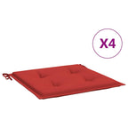 Vidaxl tuinstoelkussens 4 st 50x50x4 cm oxford stof rood