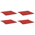 Vidaxl tuinstoelkussens 4 st 50x50x4 cm oxford stof rood