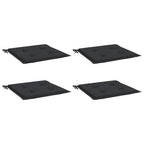Vidaxl tuinstoelkussens 4 st 50x50x4 cm oxford stof zwart