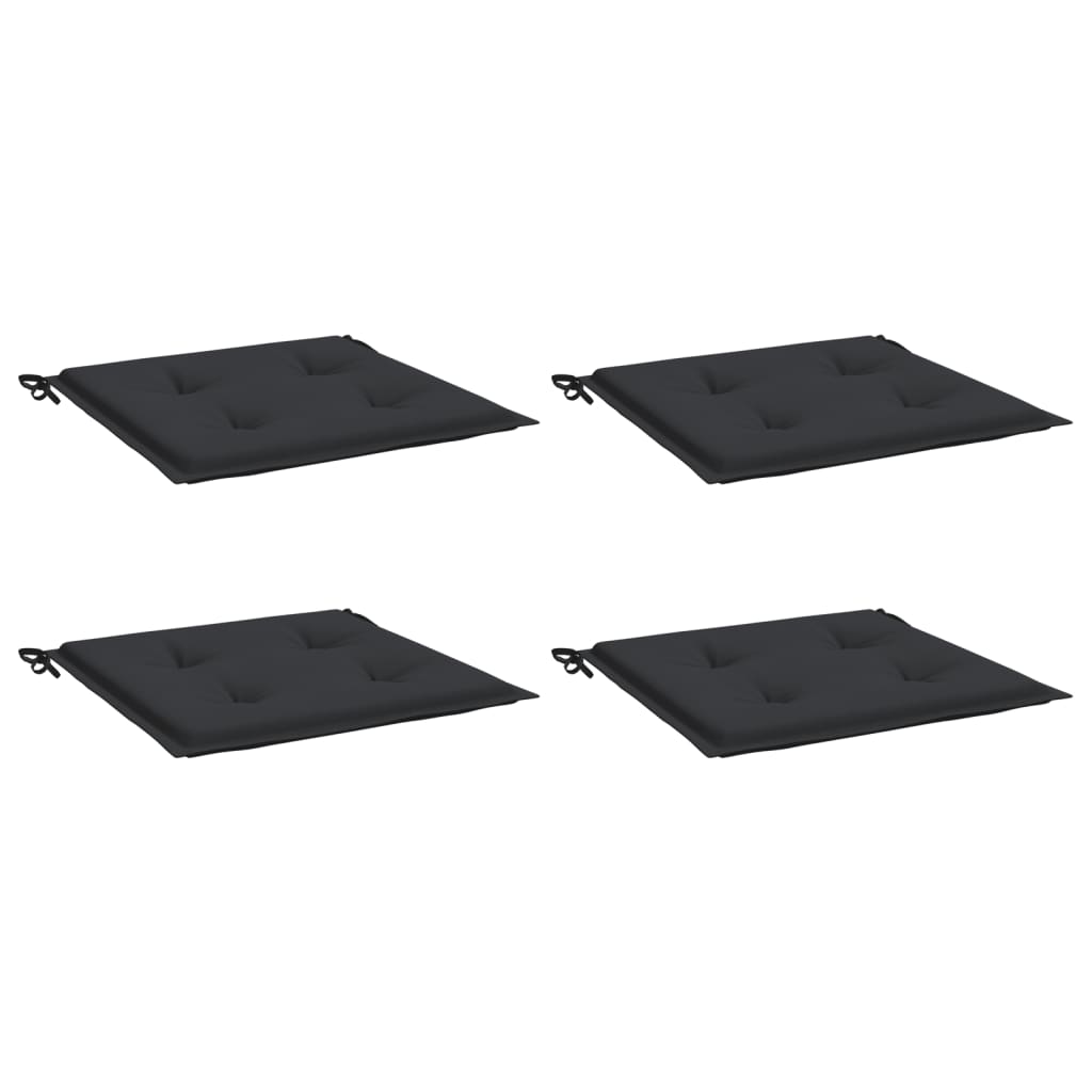 Vidaxl tuinstoelkussens 4 st 50x50x4 cm oxford stof zwart