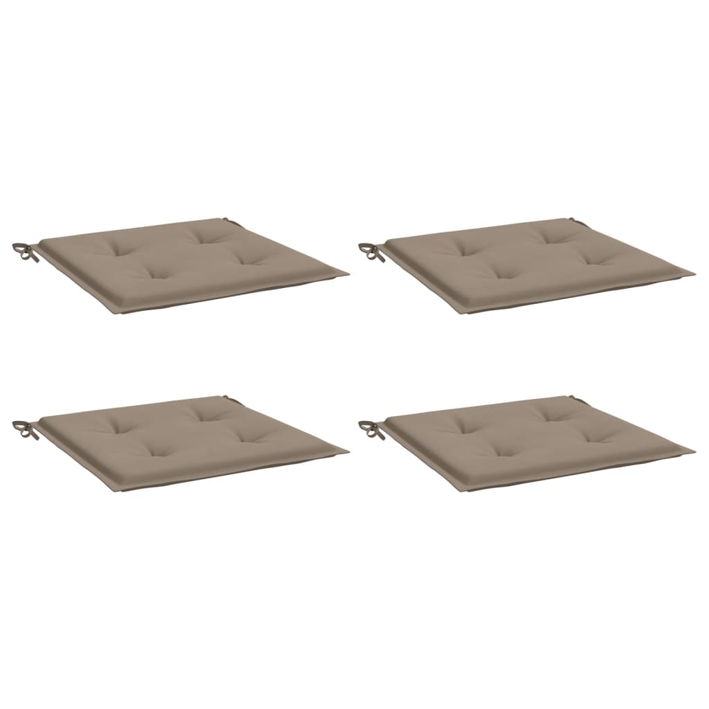 Vidaxl tuinstoelkussens 4 st 50x50x4 cm oxford stof taupe